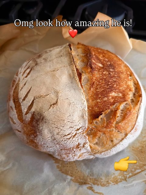 Bubble is on point! He’s gorgeous 😍  #sourdough #bubbles #bread #sunnyvibes
